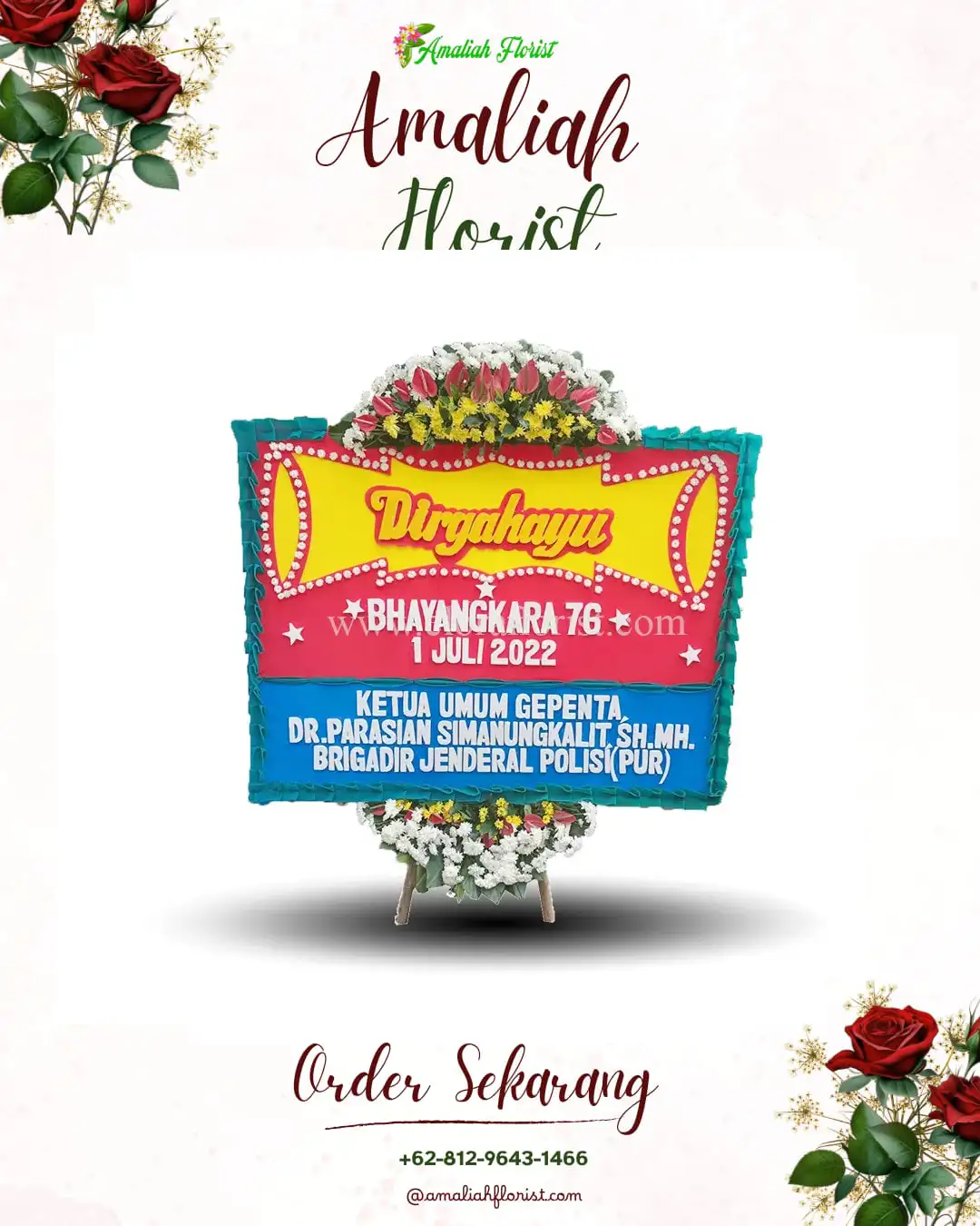 Papan Bunga HUT Ulang Tahun Tunjungrejo